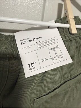 Universal Thread Vintage Pull-On Shorts Olive Green XS NWT